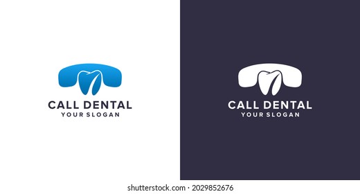 call with dental logo template