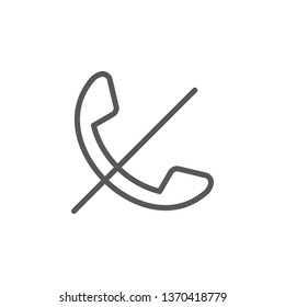 Call, deny, mobile vector icon. Element of phone for mobile concept and web apps illustration. Thin line icon for website design and development. Vector icon