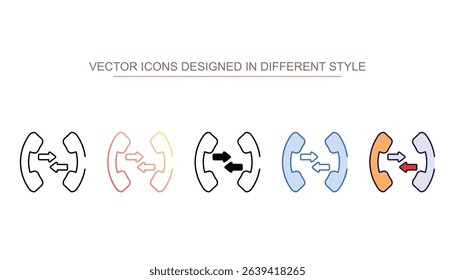 Call Diversion icon design with white background stock illustration