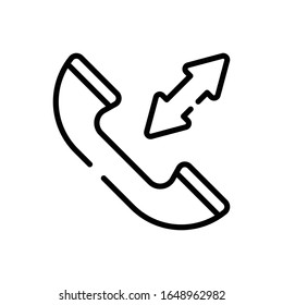 Call Diversion Line Icon. vector illustration. EPS 10