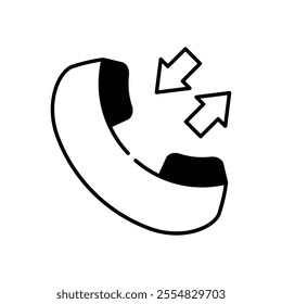 Call Diversion vector icon stock illustration