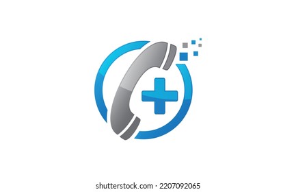 Call Doctor Icon. Emergency Call Icons. Telemedicine Or Telehealth Virtual Visit. Video Visit Between Doctor And Patient.