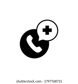 Call doctor icon. Emergency, medical call. Vector on isolated white background. EPS 10