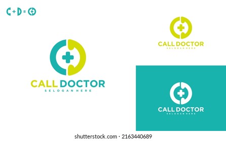 call the doctor, medical logo online, virtual services logo design.