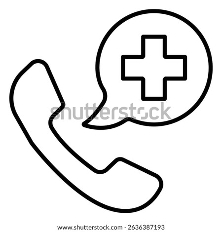 Call a Doctor Vector Icon Showing Health Hotline