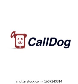 Call Dog Logo Design Template