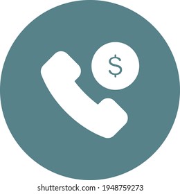 Call, dollar, money, talk, order icon vector image. Can also be used for shopping and ecommerce. Suitable for use on web apps, mobile apps and print media.