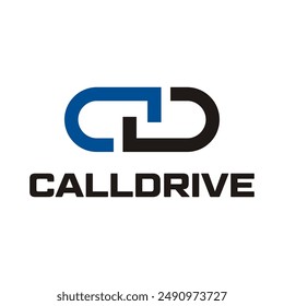 call drive logo simple clean and elegance