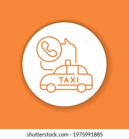 Call driver color glyph icon. Online mobile application order taxi service. Pictogram for web, mobile app, promo.