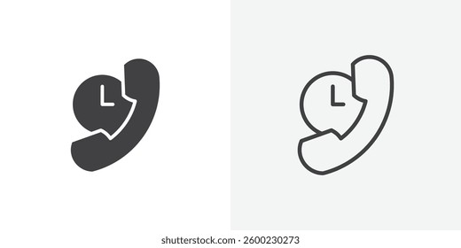 Call duration icon collection. vector illustration set