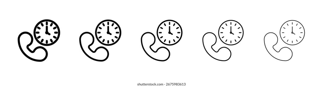 Anrufdauersymbol für mobiles Konzept und Webdesign.