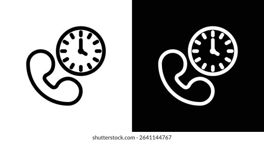 Call duration icon vector simple element illustration editable