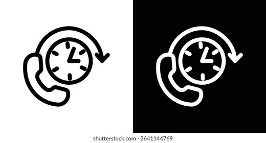 Call duration icon vector simple element illustration editable