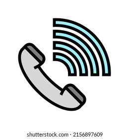 call emergency color icon vector. call emergency sign. isolated symbol illustration