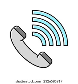llamar al vector de icono de color de emergencia. señal de emergencia de llamada. ilustración de símbolo aislado