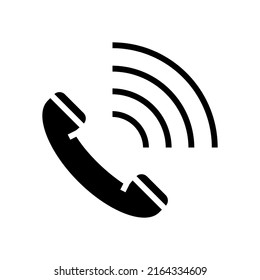 call emergency glyph icon vector. call emergency sign. isolated contour symbol black illustration
