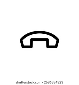 Icono de fin de llamada para comunicación y colgar