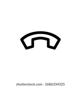 Icono de fin de llamada para comunicación y colgar