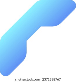 Call ended pixel perfect flat gradient color ui icon. Finish calling. Dial via messenger. Simple filled pictogram. GUI, UX design for mobile application. Vector isolated RGB illustration