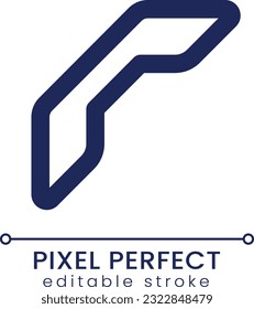 Call ended pixel perfect linear ui icon. Finish calling. Dial via messenger. GUI, UX design. Outline isolated user interface element for app and web. Editable stroke. Poppins font used