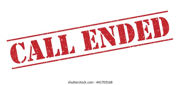 call ended vector stamp on white background