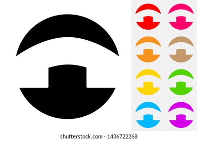 Call End.Negative Space Vector Icon