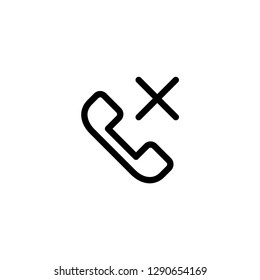 Call error icon. Mobile network sign