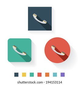 Call Flat Icon Design