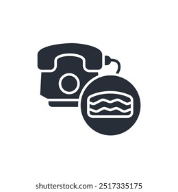 call food icon. vector.Editable stroke.linear style sign for use web design,logo.Symbol illustration.