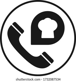 Call for food order icon vector