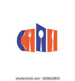 Nennen Sie das Logo von Lebensmittelvektoren. Logo für den Lebensmitteldienst	