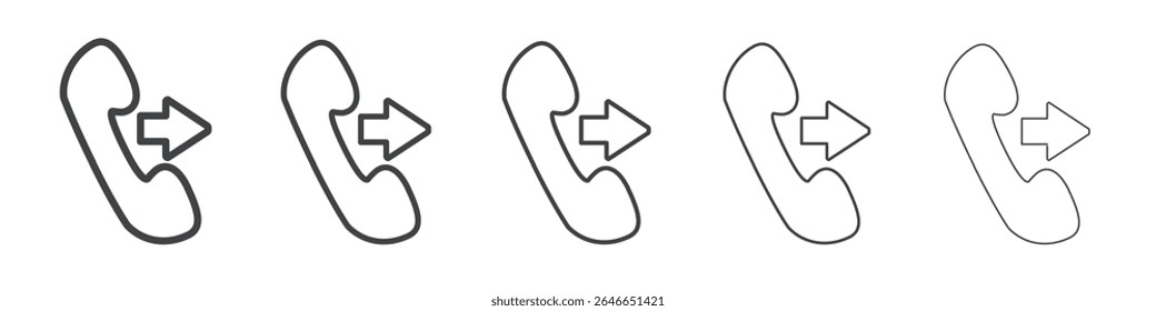 Call forward icon flat simple outline logo
