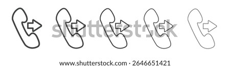 Call forward icon flat simple outline logo