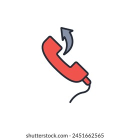 call forward icon. vector.Editable stroke.linear style sign for use web design,logo.Symbol illustration.