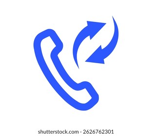 Call Forwarding Icon. Call Forwarding Telephone Icon Representing Voice Communication and Call Management vector design and illustration.