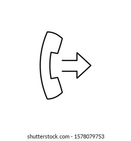 call forwarding - minimal line web icon. simple vector illustration. concept for infographic, website or app.