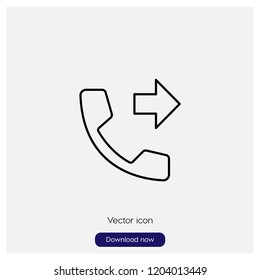 Call forwarding sign icon in trendy flat style isolated on grey background, modern symbol vector illustration for web