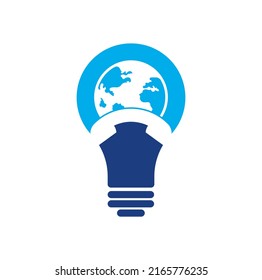 Icono de concepto de forma de la lámpara del globo y de la llamada. Globo con icono del logotipo del vector del dispositivo de mano.	