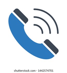 call glyph color vector icon