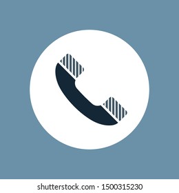 call glyph flat circle icon - Illustration