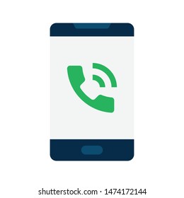call glyph flat vector icon