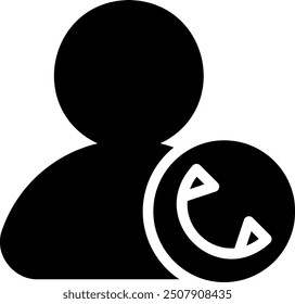 Vector de ilustración de icono de glifo de llamada