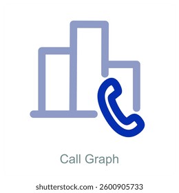 Call Graph and analytics icon concept