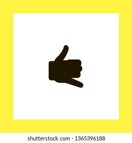 call hand sign vector icon. flat design