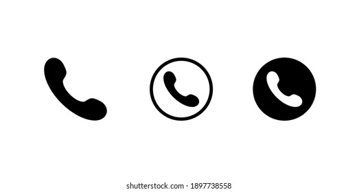 Call handset icon symbol set
