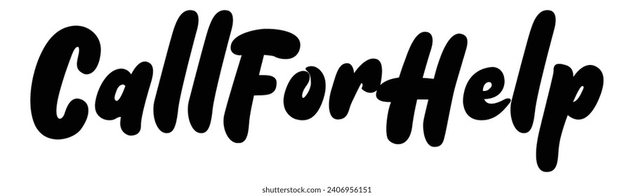 call for help text on white background.