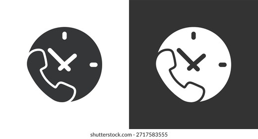Icono Historial de llamadas. Icono de la serie de glifos sólidos