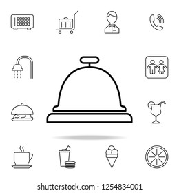 call at the hotel icon. Element of simple icon for websites, web design, mobile app, info graphics. Thin line icon for website design and development, app development on white background