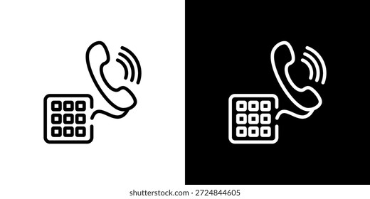 Anrufsymbol schwarz-weiß