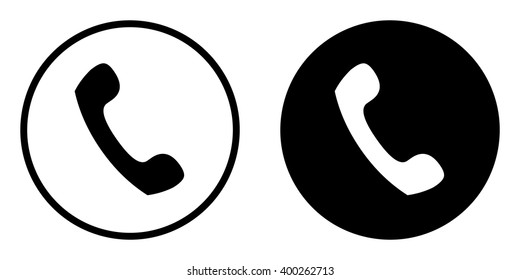 Call icon in circle . Vector illustration